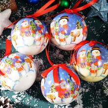 1入組8cm多色聖誕樹球,聖誕派對掛件,家庭裝飾,新年禮物