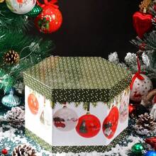 1入組8cm多色聖誕樹球,聖誕派對掛件,家庭裝飾,新年禮物