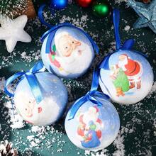 1入組8cm多色聖誕樹球,聖誕派對掛件,家庭裝飾,新年禮物