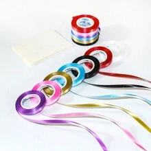 7pcs 10m Balloon String & Curling Ribbon Set For Birthday, Wedding Party Balloon Decoration - Multicolor - View 2