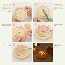 1入創意手工製作led燈郁金香夜燈diy套裝,適用於桌面裝飾和氛圍照明。是送給朋友、好友、生日和週年紀念的絕佳diy禮物 - 暖光(9朵鬱金香小夜燈) - 查看 8