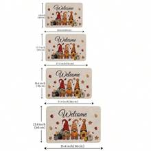 1 件歡迎信亞麻門墊戶外刮泥板,現代風格,吸水防滑,可水洗入口地毯,適用於客廳、臥室、浴室、廚房裝飾,多種款式可供選擇 - 彩色 - 查看 4