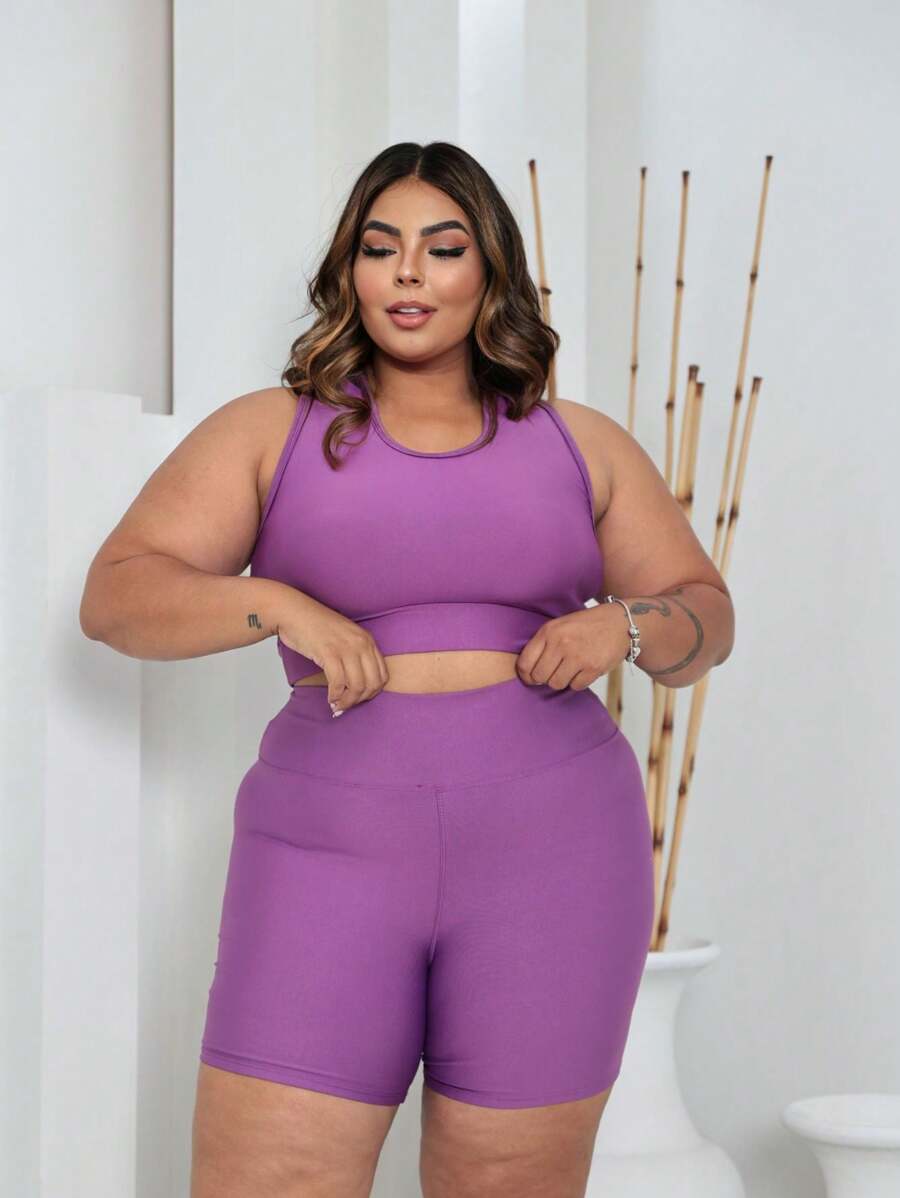 Plus Size Co-Ords - Rose Red - View 1
