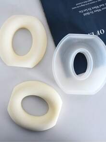 1入組o形圓繩形矽膠模具,用於diy手工藝品 - 白色 - 查看 3