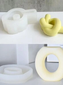 1入組o形圓繩形矽膠模具,用於diy手工藝品 - 白色 - 查看 1