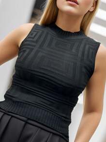 Women Knit Tops - màu đen - Xem 1