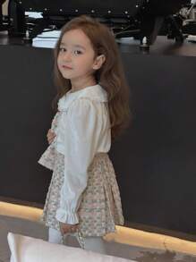 2023年秋季新款女童彼得潘领衬衫 - 白色 - 查看 2