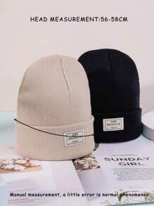 2 Miếng Không giới tính Y2K Phong cách Mũ Beanies Cho nam giới Với Chi tiết thêu , Ấm áp & Thân thiện Mùa Đông Mũ Hoàn hảo Đối với Hằng ngày Đi làm Và Các hoạt động ngoài trời - Nhiều màu - Xem 3