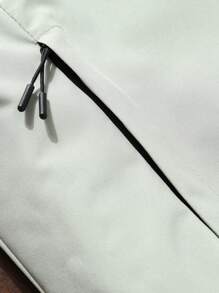 男友风格男士厚保暖内衬防风夹克，加厚外套健身服男友风格男士 - 卡其色 - 查看 4