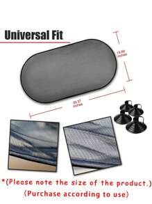 1 tấm che nắng cửa sổ phía sau ô tô, tấm che nắng ô tô - màu đen - Xem 3