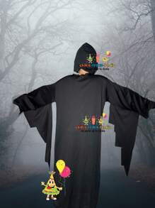 Costume For Boy Girl Scream Horror Scream Ghost Cosplay For Halloween, Day Of The Dead Theme Party, Birthday, Carnival - 黑色 - 查看 4