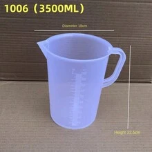 標刻刻度的廚房烘焙量杯,大容量多功能清晰pp塑料奶茶量杯,家用必備 - 透明 - 查看 7