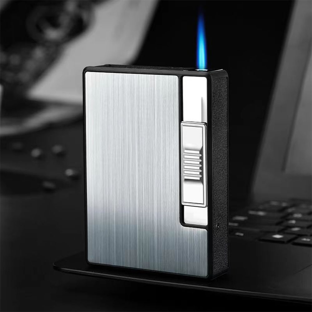 Creative Automatic Ejection Smoke Lighter Cigarette Box, Windproof