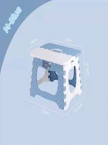 Plastic Chair Foldable Small Bench Portable Outdoor Stool For Boys And Girls - Blue - View 8