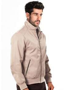 Latest Release Bomber Jacket With Zipper For Men - 米色 - 查看 3