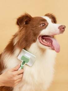 1pc Pet Hair Brush - Mint Green - View 2