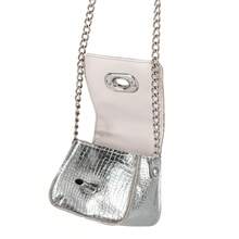 Mini-Bolsa Feminina Brilhante Lançamento Exclusivo - Prata - Visão 3