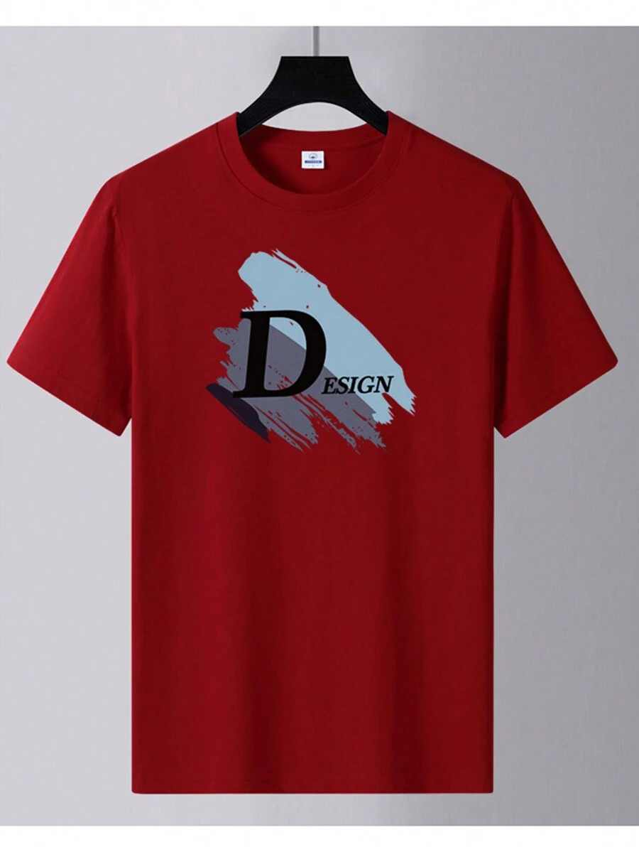 Men T-Shirts & Tanks - 酒紅色 - 查看 1