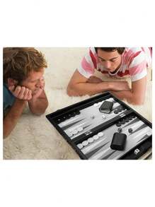 Juego de Backgammon Profesional con Estuche de Lujo y Set Completo. Bluelander. - Negro - Ver 8