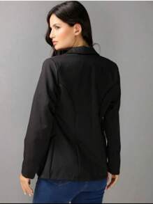 Women Blazers - 黑色 - 查看 2