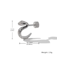 Dragon, Snake, Cow Animal Series Body Piercing Set for Halloween Gifts - Silver - View 8