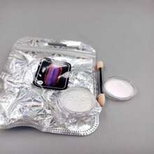 Magic Mirror Effect Nail Shell Powder Pearl Powder Aurora Electroplating Magic Powder Mirror 5# - Purple - View 3