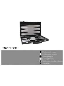 Juego de Backgammon Profesional con Estuche de Lujo y Set Completo. Bluelander. - Negro - Ver 3