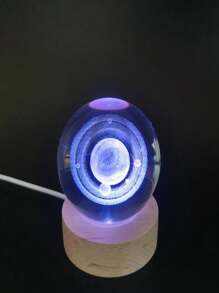 1pc Colorful Nightlights Illuminate Crystal Ball Decorative Lights Saturn Shaped/Milky Way Holiday Gift Decorative Lights For Your Loved Ones - Multicolor - View 1