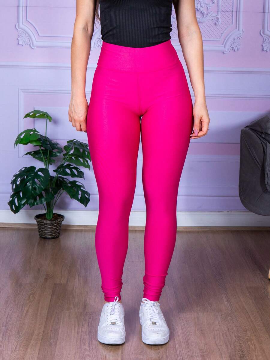 Women Sports Leggings - Hot Pink - View 1