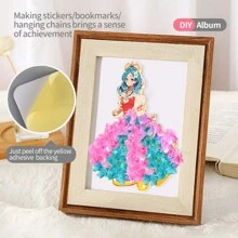 12pcs Princess Themed Diy Crafts For Children, Need To Be Handmade By Themselves, Suitable As Gifts For Girls Aged 3-6 - Multicolor - View 5