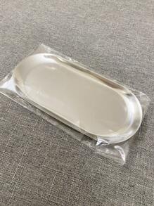 1个不锈钢消毒托盘，适用于纹身和美甲工具，椭圆形调色盘，可用于美甲配件，家用桌面收纳托盘，银色，美甲用品，美甲工具，美甲艺术工具，返校季，美甲，美甲工具，适用于假指甲 - 銀色 - 查看 4
