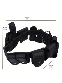 1pc Training Belt, 10-in-1 Duty Belt , Practical Modular Equipment System Nylon Safety Law Enforcement Belt, With Bag And Adjustable For 35-45 Inches, Black