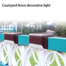 4入組戶外庭院、柵欄、樓梯太陽能階梯燈,可作為裝飾性景觀牆柵燈和夜燈