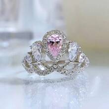 Anillo De Con Forma De Corona - Plateado - Ver 4