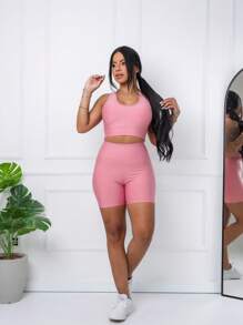 SHOWOFF Women Sports Sets - Rusty Rose - View 1