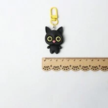 可爱黑猫吊坠卡通钥匙扣个性化创意礼品袋配件 - 黑色 - 查看 2