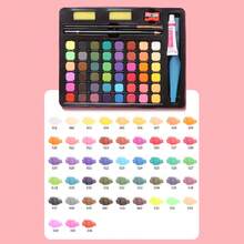 1盒48顏色素色水彩顏料套裝,便攜水彩成套工具帶黑色鐵盒對於初學者,藝術用品水彩顏料 - 彩色 - 查看 5