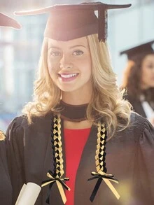 1pc Double-layer Graduation Ribbon Wreath Braided Cord - Multicolor - View 1