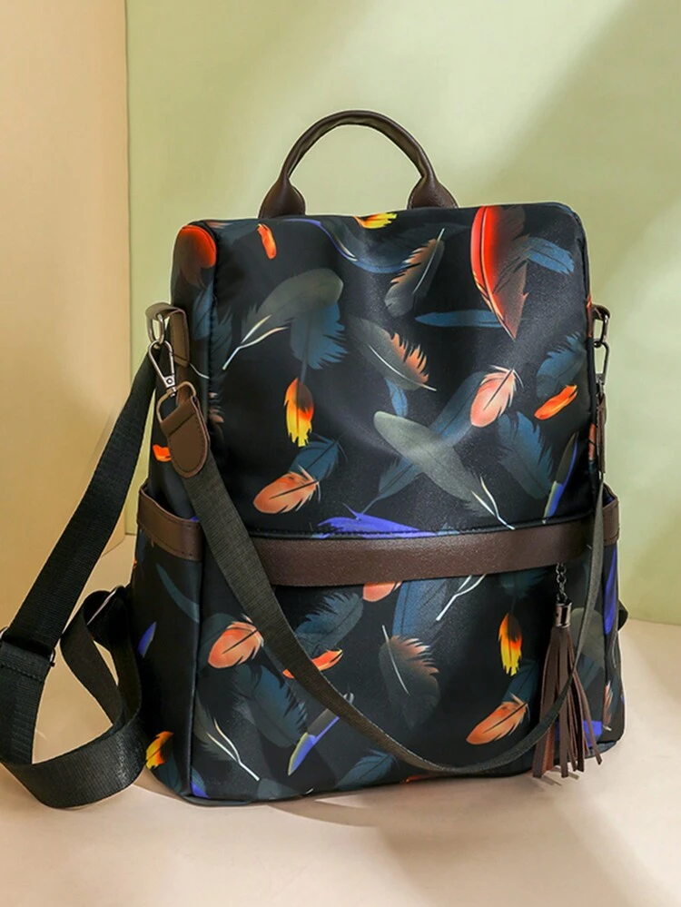 Zaino donna con apertura antifurto in nylon leggero Coveri viaggio tempo libero