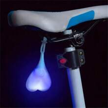 1入組心型自行車尾燈: Led 防水信號燈,戶外登山背包吊飾,增強夜間能見度和安全性 - 彩色 - 查看 8