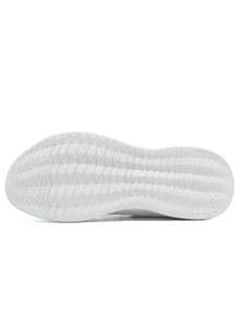 Women's Sneakers Knitting Mesh Breathable Casual Shoes, Lightweight & Comfortable, White - White - View 6