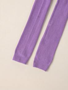 1 条女童春冬纯色百搭七分裤 - 紫色 - 查看 6