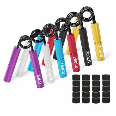 1 pieza Fortalecedor de mano de metal de 50 LB a 350 LB, ejercitador de dedos, entrenador de fuerza de agarre, músculo de brazos, recuperación de muñeca, equipo de gimnasio para deporte, gimnasio, ejercicio en casa