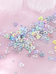 12格全息镂空心形美甲闪光亮片情人节指甲装饰芭蕾美甲配件 - 彩色 - 查看 7