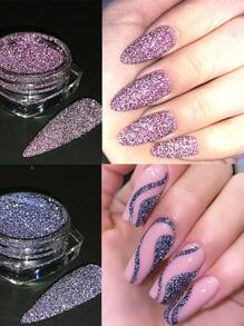 4 piezas de Brillo de diamante triturado reflectante en colores rosa, morado, dorado y plateado, para decoración de uñas en fiestas de música, punk y rock, suministros para salón de uñas y manualidades DIY