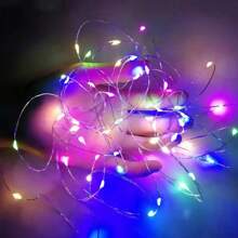 Led Copper Wire String Light Battery-operated Fairy Lights - Multicolor - View 3