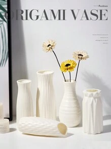 北歐風格插花瓶,塑料插花瓶創意極簡風插花瓶,適用於家居客廳、餐廳、臥室1只