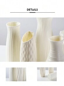 北歐風格插花瓶,塑料插花瓶創意極簡風插花瓶,適用於家居客廳、餐廳、臥室1只