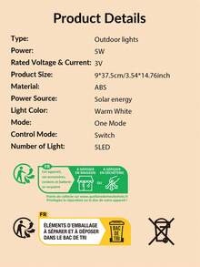 1pc Solar Powered Christmas Atmosphere Ground Stake Light For Outdoor Decoration - Yellow - View 5