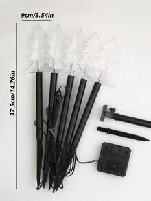 1pc Solar Powered Christmas Atmosphere Ground Stake Light For Outdoor Decoration - Yellow - View 4